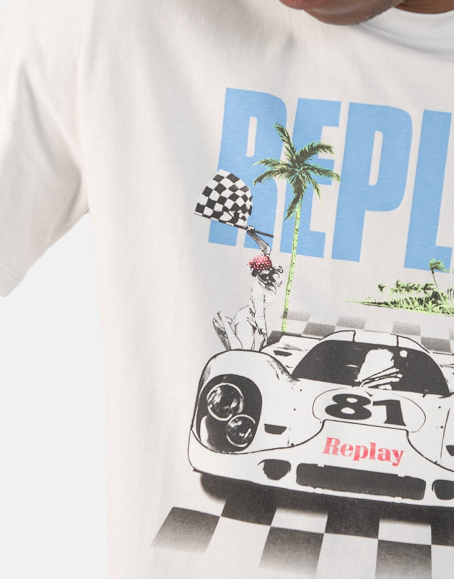 Replay Speed Racer White T-Shirt