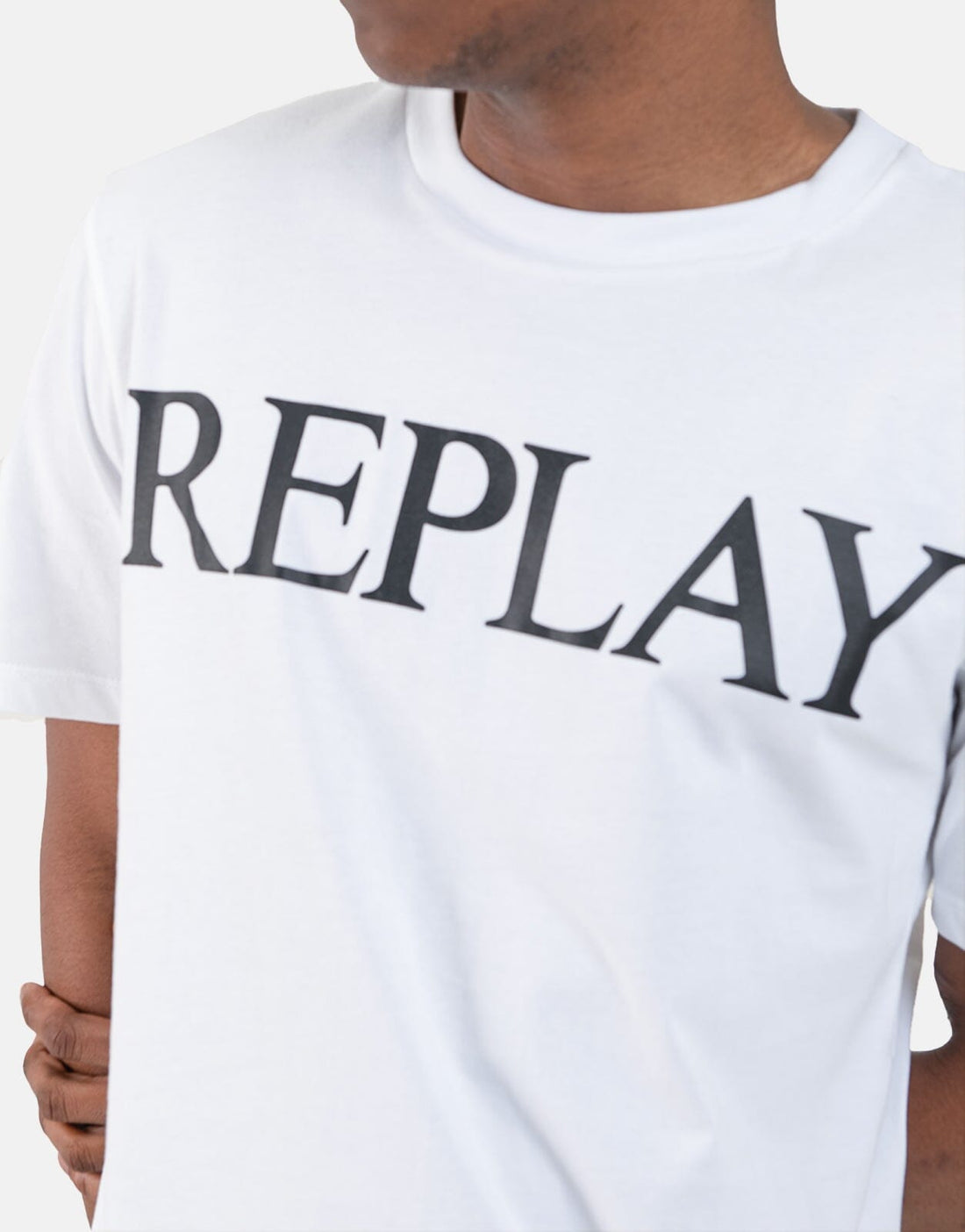 Replay Large Font White T-Shirt