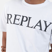 Replay Large Font White T-Shirt