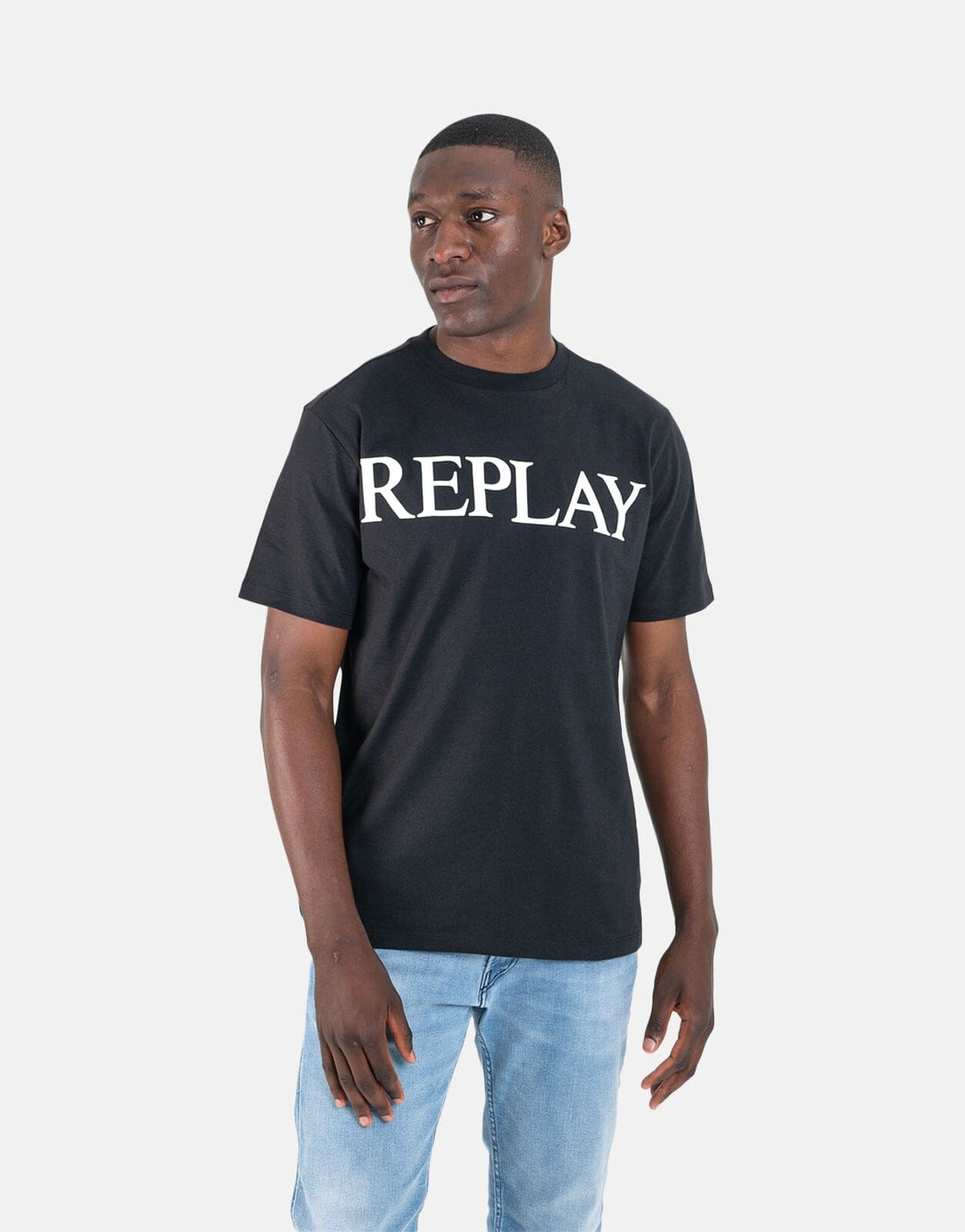 Replay Large Font Black T-Shirt