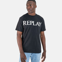 Replay Large Font Black T-Shirt