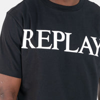 Replay Large Font Black T-Shirt