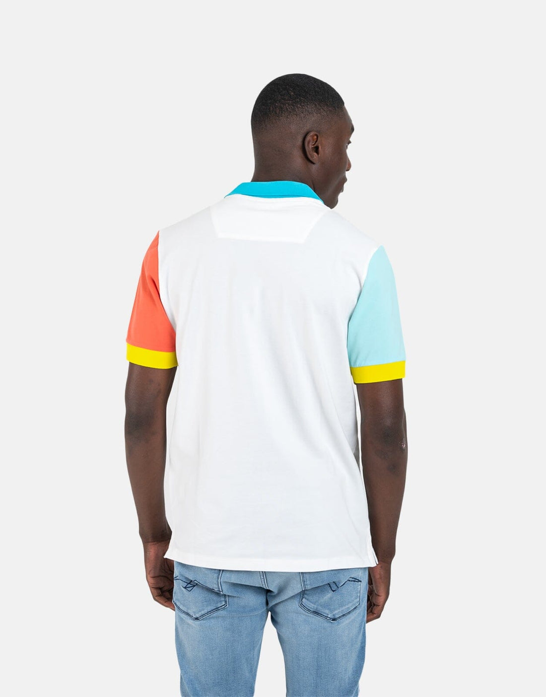 Replay Cursive Writing White Polo Shirt