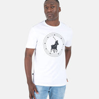 Polo Type Printed White T-Shirt