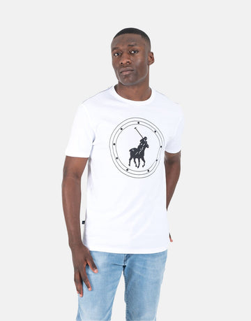 Polo Type Printed White T-Shirt