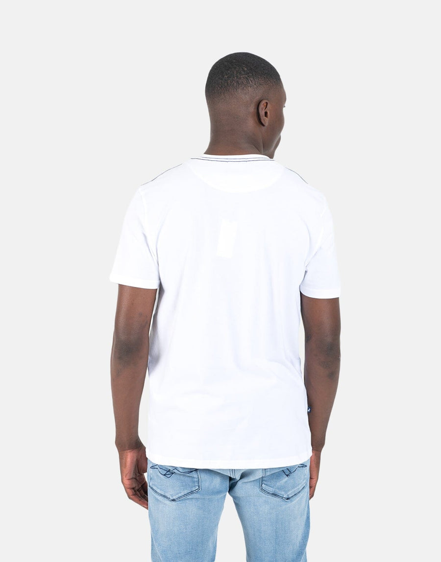 Polo Type Printed White T-Shirt