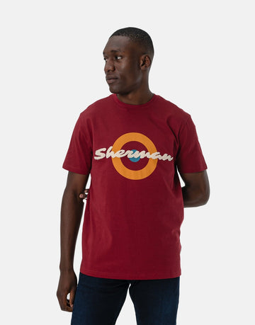 Ben Sherman Retro Chenille Target Berry T-Shirt