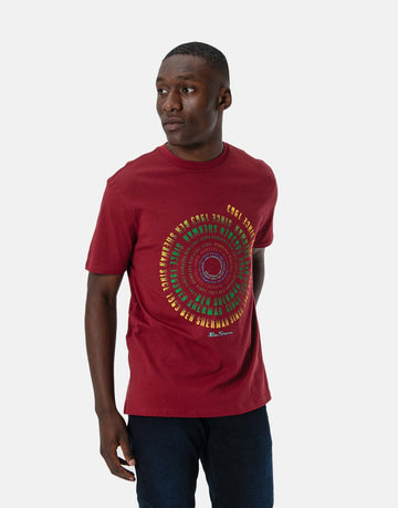 Ben Sherman Swirl Target Berry T-Shirt