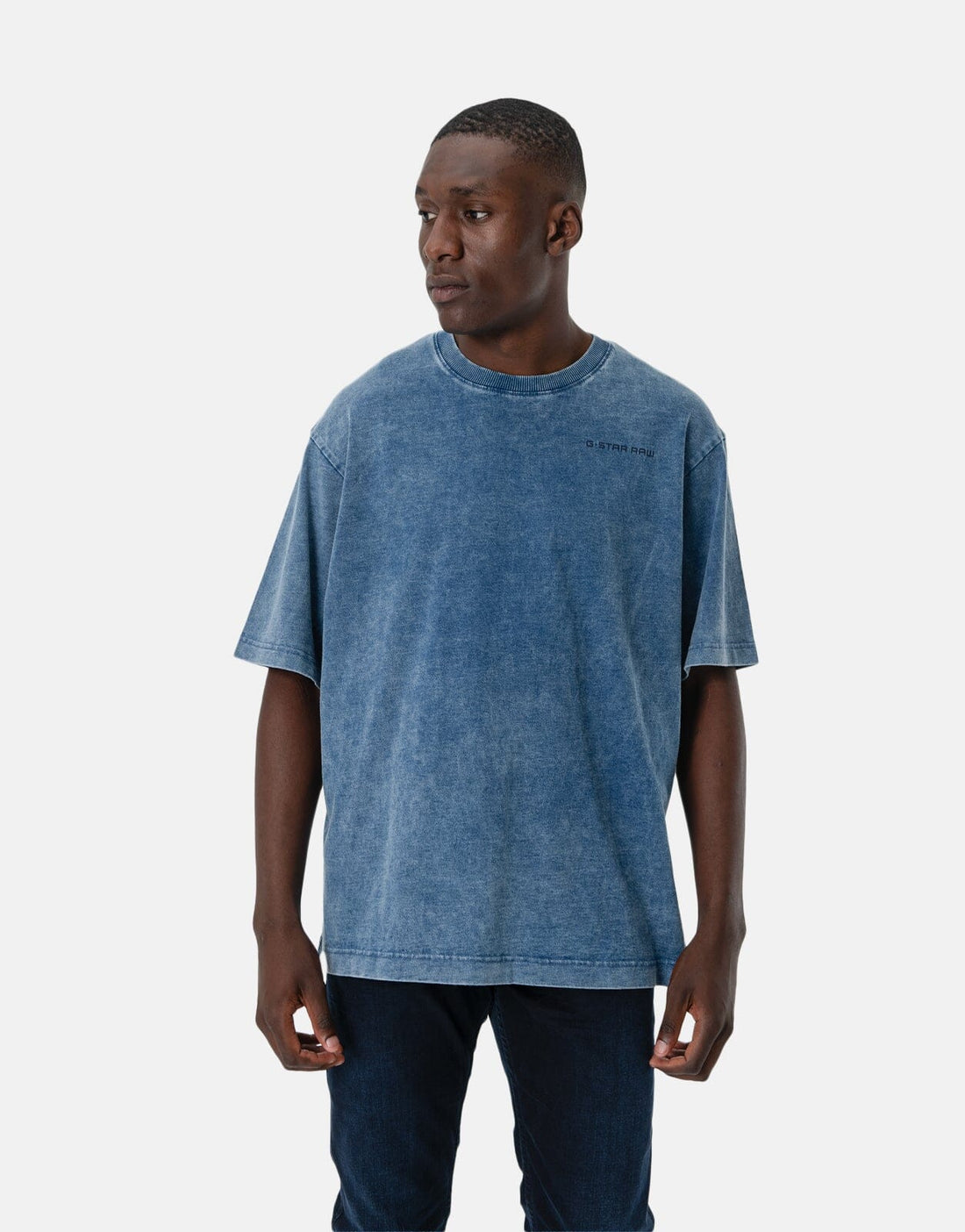 G-Star RAW Indigo Boxy Sun Fade Blue T-Shirt