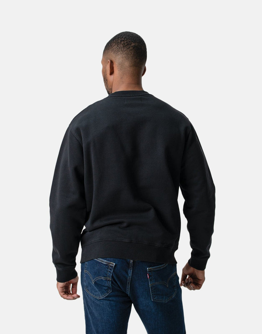 Replay Embossed Logo Black Sweatshirt