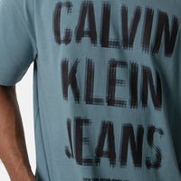 Calvin Klein Illusion Logo T-Shirt Teal