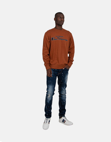 Ben Sherman Signature Crew Flock Sweatshirt MOC