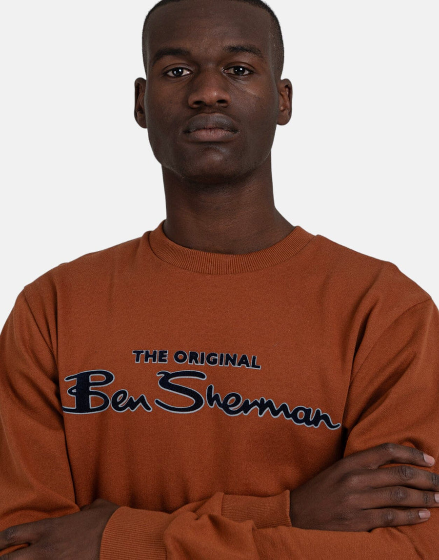 Ben Sherman Signature Crew Flock Sweatshirt MOC