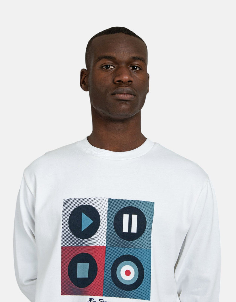 Ben Sherman Play Crew White Sweatshirt