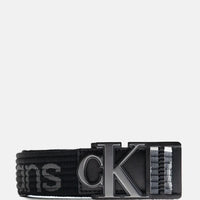 Calvin Klein Monogram Slider Webbing Belt Black