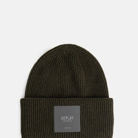 Replay Essentials Ribbed Jungle Green Beanie