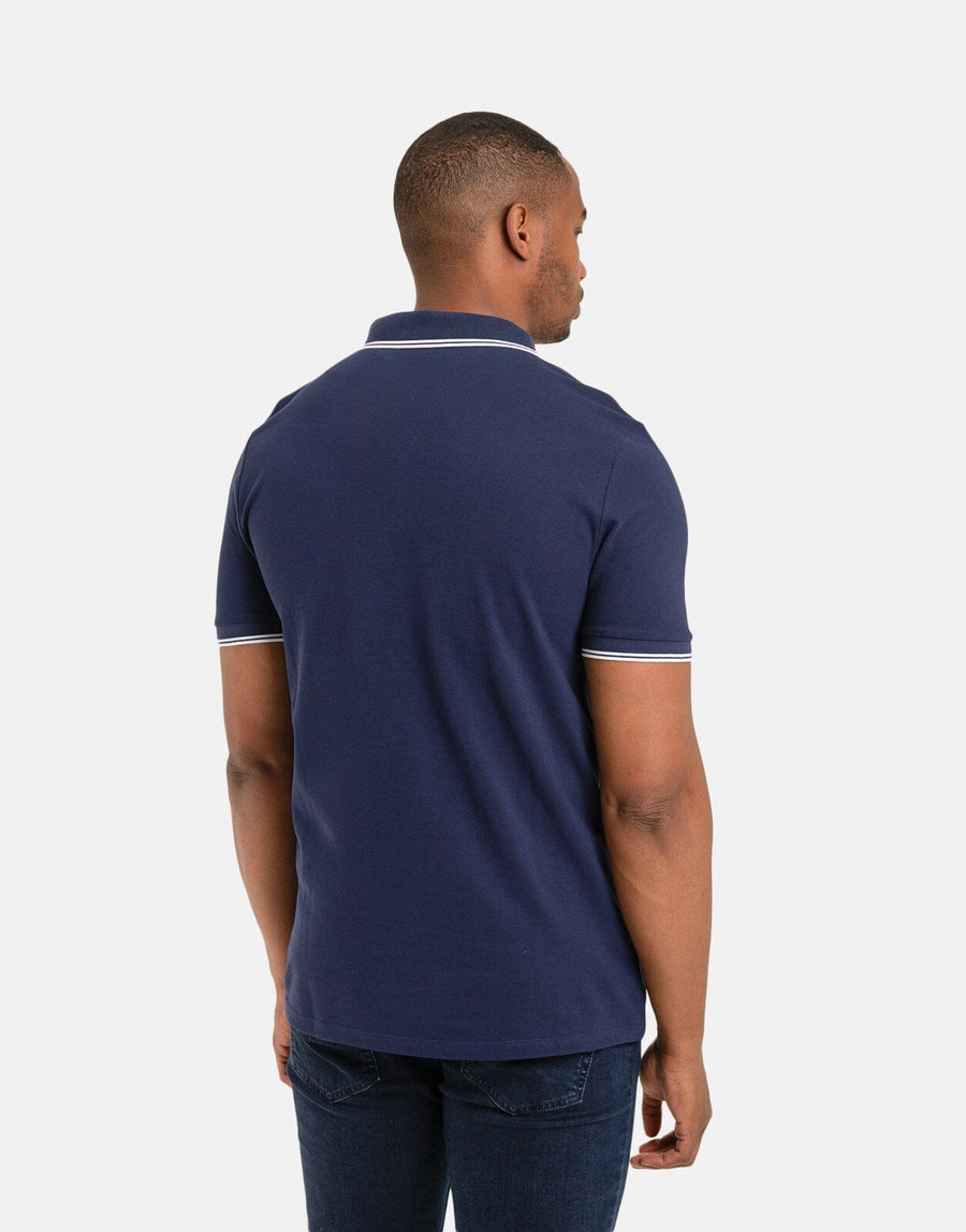 Guess Tipped Core Polo Shirt Blue