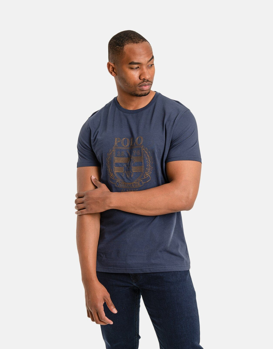 Polo Crest Embroidered Navy T-Shirt