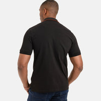 Replay Orange Logo Black Polo Shirt