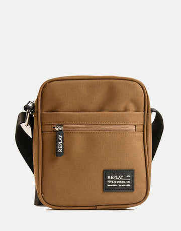 Replay Brown Canvas Side Bag