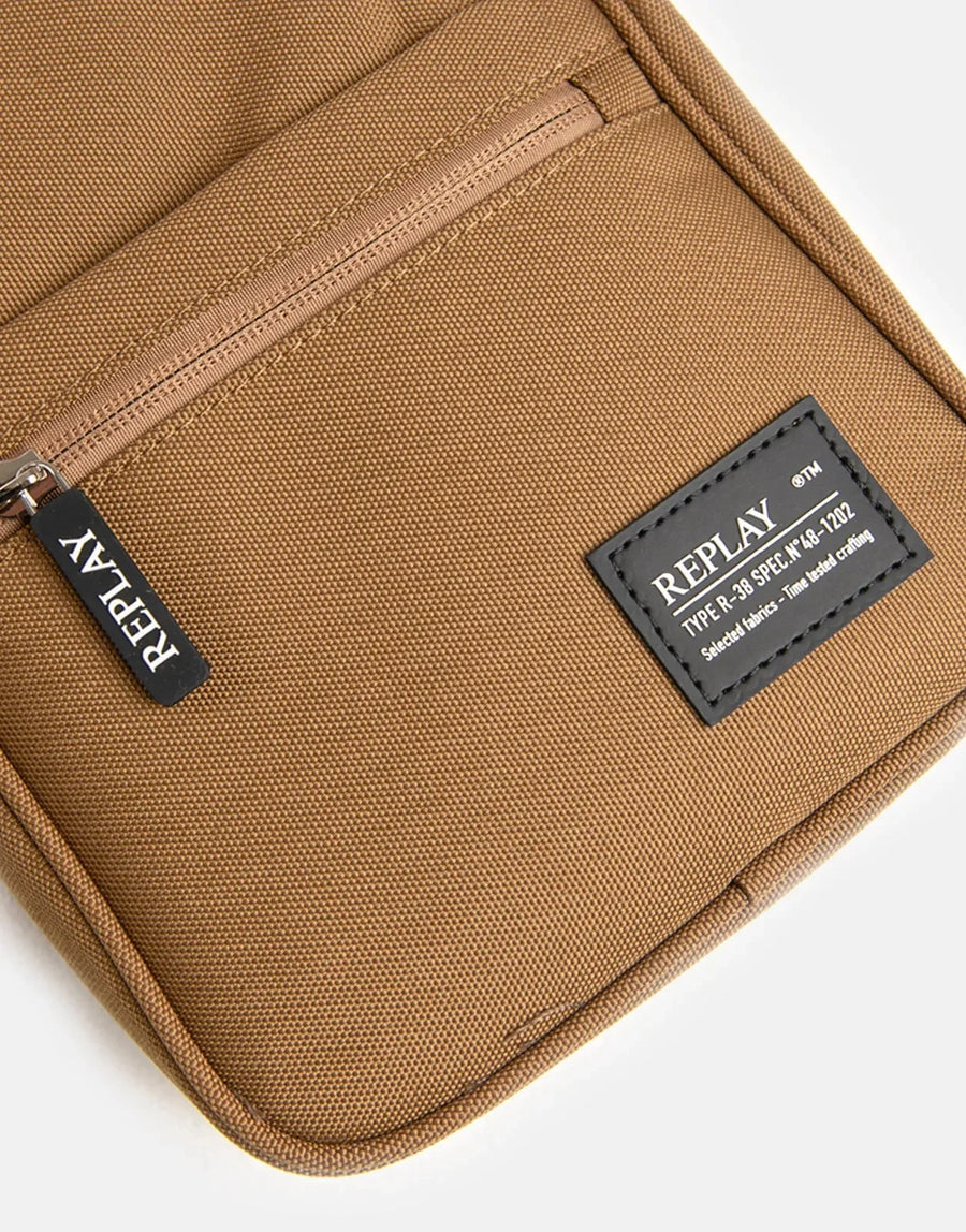 Replay Brown Canvas Side Bag