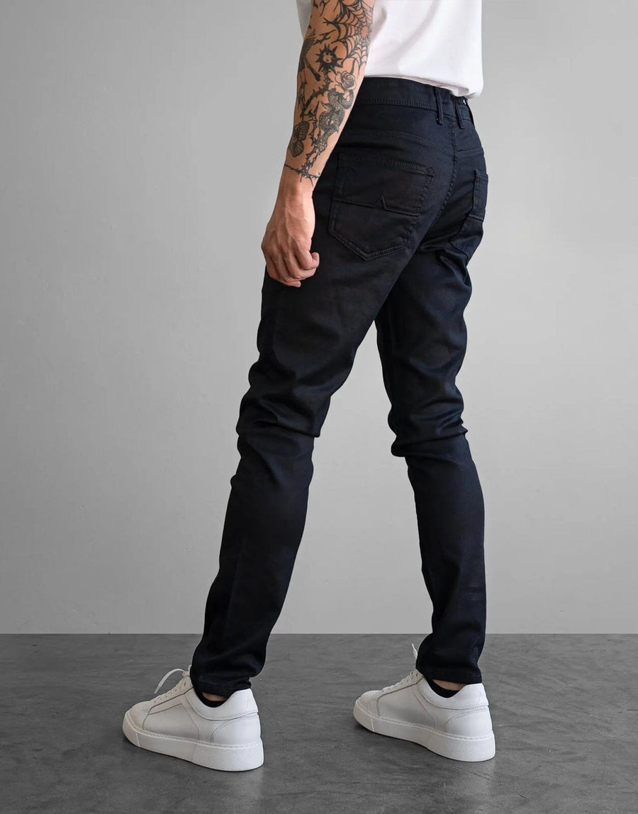 Fade Iconic Shadow Wax Coated Blue Jeans