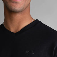 Fade Essential V-Neck Black T-Shirt