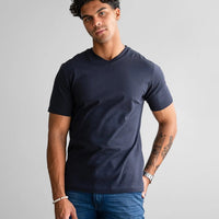 Fade Essential V-Neck Navy T-Shirt