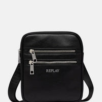 Replay Double Zip Black Bag