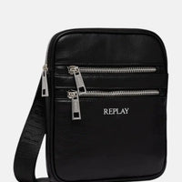 Replay Double Zip Black Bag