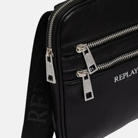 Replay Double Zip Black Bag