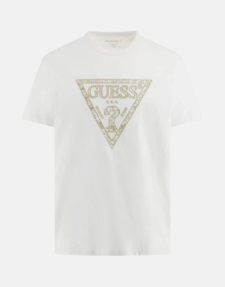 Guess Triangle Embro White T-Shirt