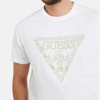 Guess Triangle Embro White T-Shirt