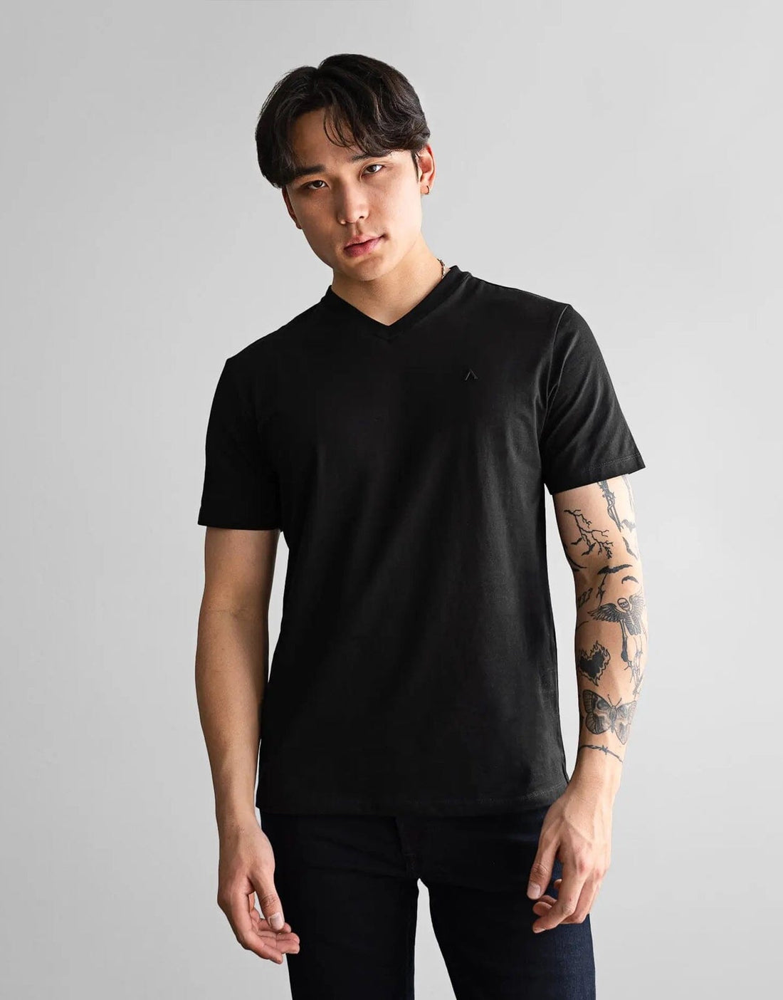 Fade Icon V-Neck Black T-Shirt