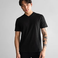 Fade Icon V-Neck Black T-Shirt