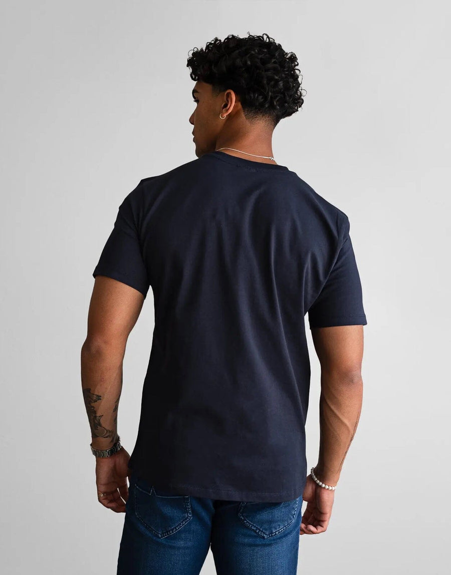 Fade Icon V-Neck Navy T-Shirt