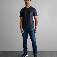 Fade Icon V-Neck Navy T-Shirt