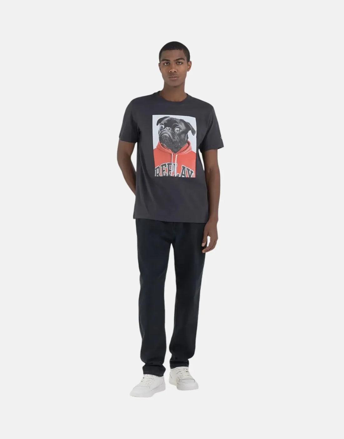 Replay Pug Black T-Shirt