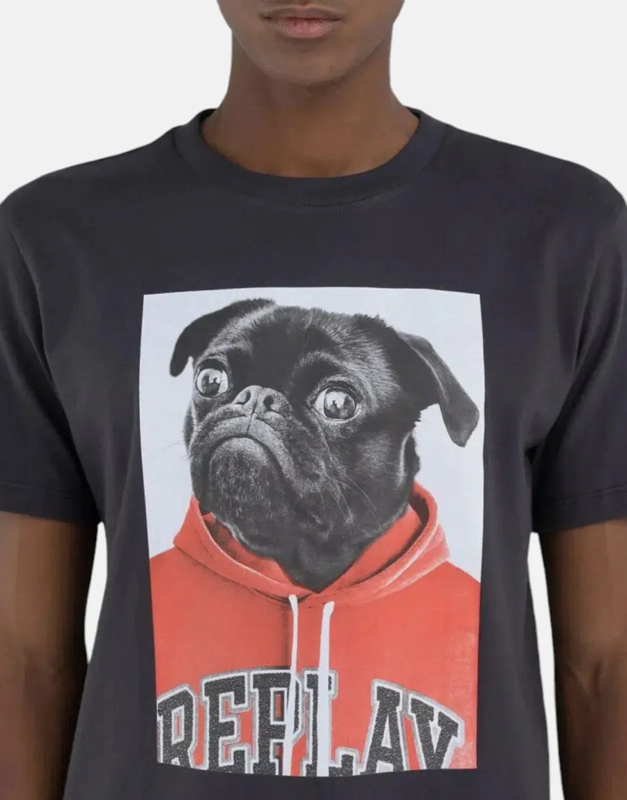 Replay Pug Black T-Shirt