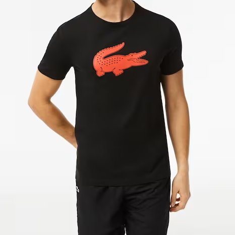 Lacoste SPORT 3D Print Crocodile Breathable Jersey T-shirt