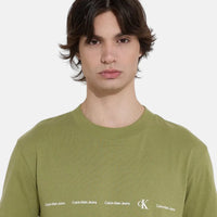 Calvin Klein Logo Repeat Olive T-Shirt