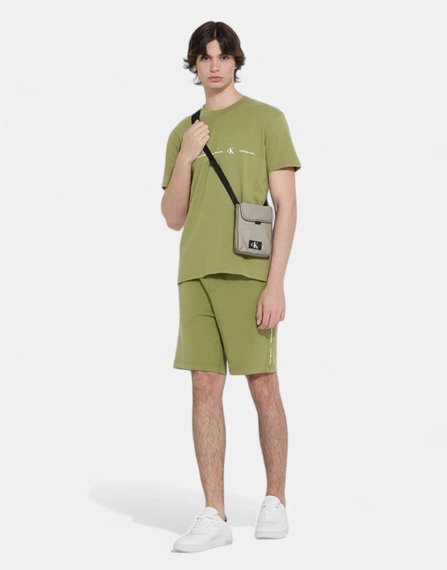 Calvin Klein Logo Repeat Olive T-Shirt