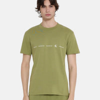 Calvin Klein Logo Repeat Olive T-Shirt